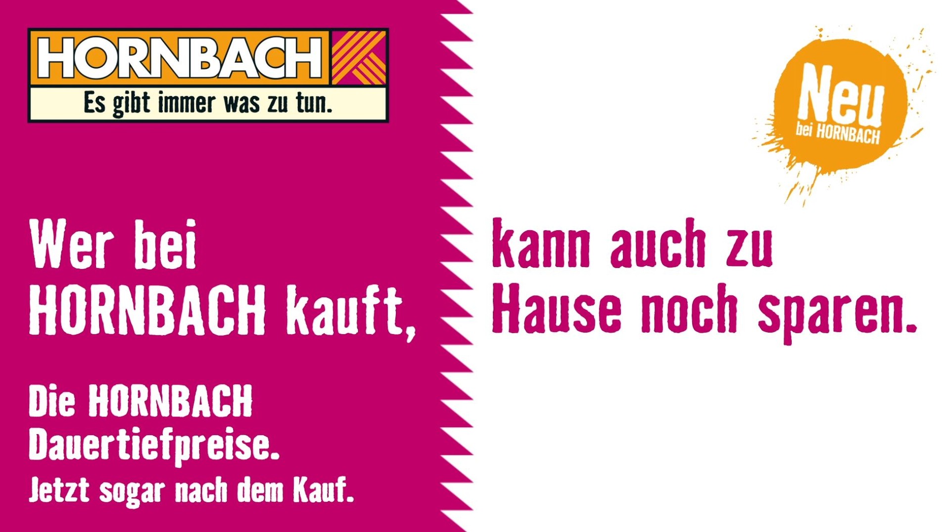 Werbeplakat von Hornbach